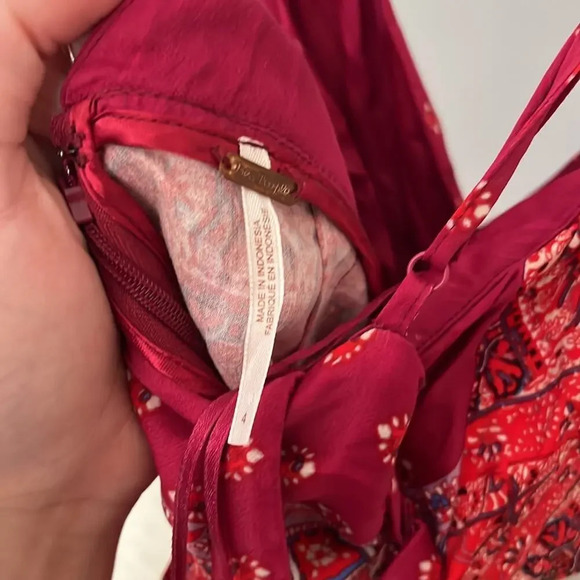 Free People Cabbage Rose Pink Multi Print Jumpsuit Multicolor Size 4 - Picture 8 of 8